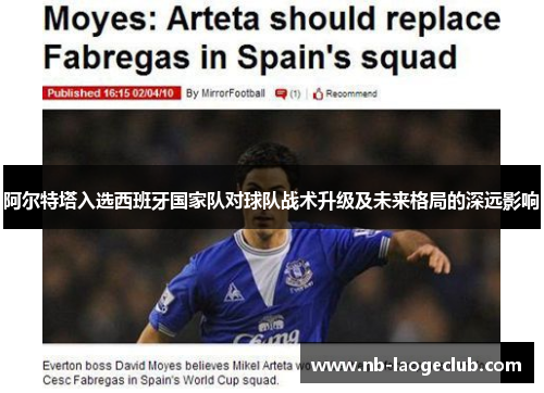 阿尔特塔入选西班牙国家队对球队战术升级及未来格局的深远影响